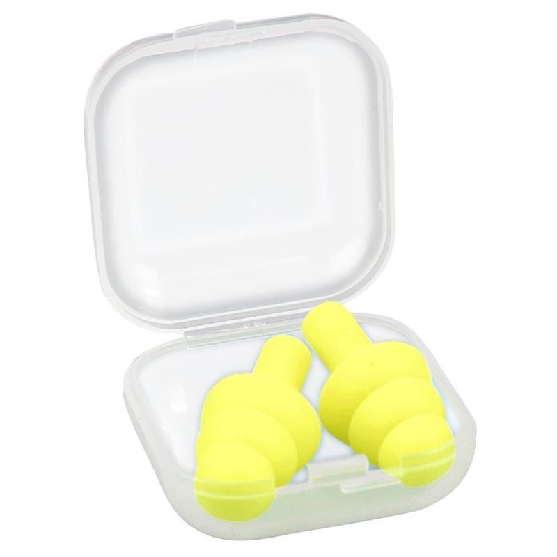 Boxed Sleep Earplugs Triple Earcaps Lunch Break Sound Insulation Noise Reduction Adult Sports Swimming Silicone Earplugs