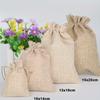 Мешковина на кулиске, джутовые подарочные мешочки, мешочки для упаковки подарков для свадебных сувениров, свадебное украшение, товары для вечеринок