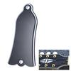 Xtahdge 2-Hole Bell-Shaped PVC Truss Rod Cover Plate with Scroll Plate for Gibson LP, SG, Flying V, ES Guitars (Black)