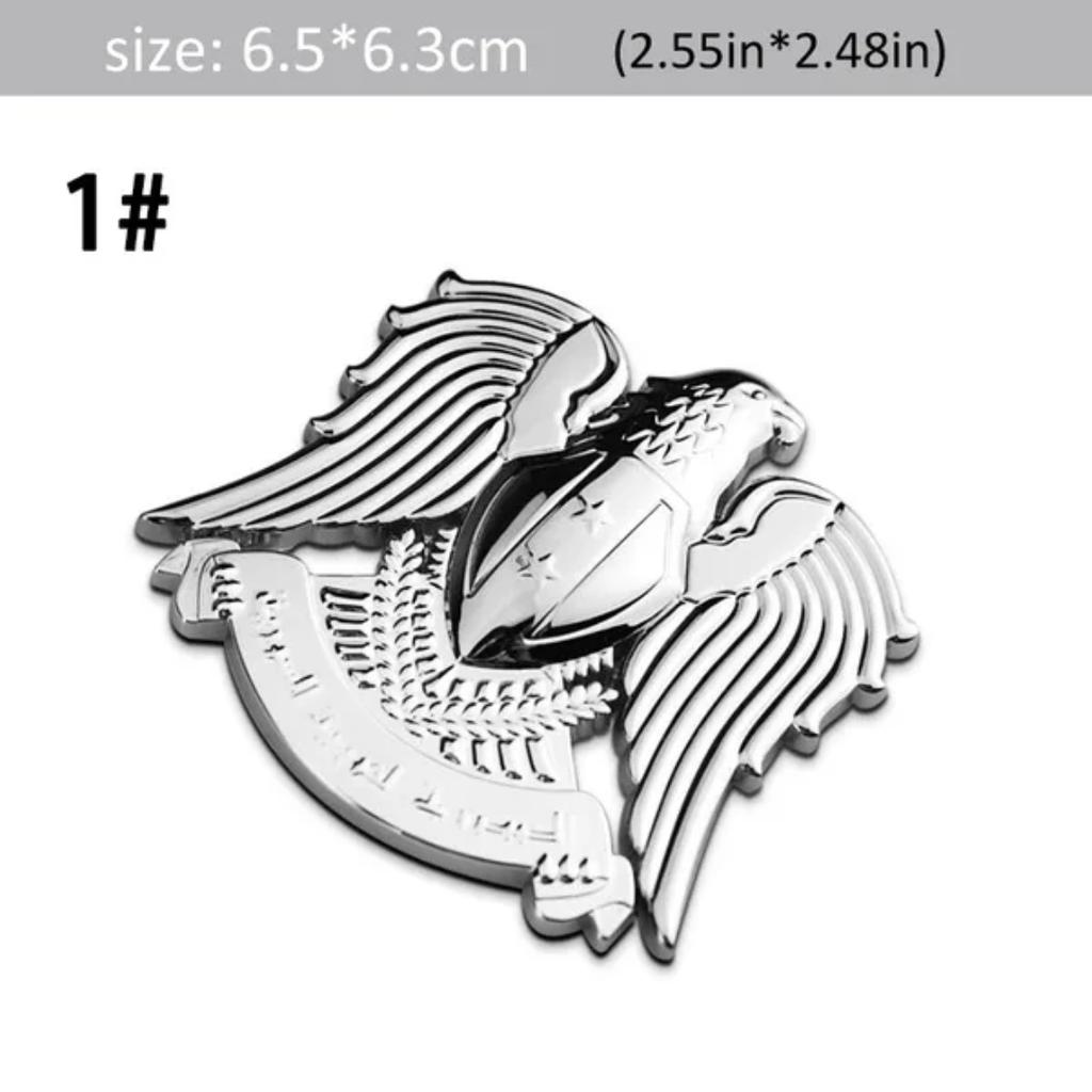 3D Metal Eagle Car Decals, 1Pcs Car Side Rear Trunk Emblem Badge Sticker Decals for Car M/ercedes Mu/stang C/hevrolet N/issan for Car Jaguar