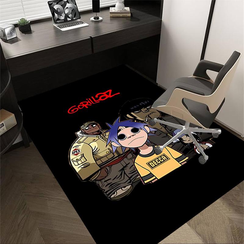 1 шт. ковер Gorillaz Decca, коврик для офиса, уличный коврик, декор для дома, ковер для зоны, фестиваль