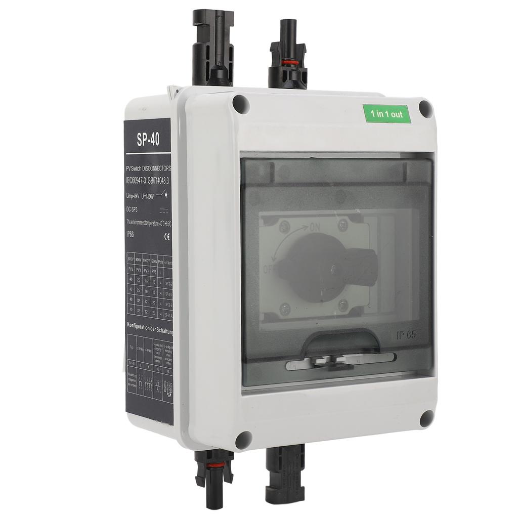 DC1000V 32A Солнечный выключатель постоянного тока Серебряные контакты PC 1 вход 1 выход Изолятор постоянного тока для инвертора