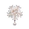 Pearl Shell Cherry Blossom Zircon Sparkling Diamond Flower Chest For Entrance Gifts for Gift Box Included Gold Brooch, Women's Corsage, Ornament,