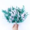 1Meter Mixed Color Turkey Feather Trim Fringe 10-15cm Dyed Feathers Ribbon for Costume Party Dress Decoration Accessory Crafts