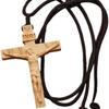 Деревянное ожерелье с крестом Иисуса, ожерелье с деревянным крестом, христианско-католическое ожерелье с распятием Иисуса для мужчин и женщин