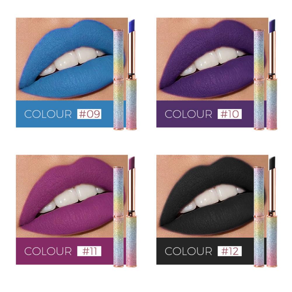 VIBELY Starlight Sparkle Matte Lipstick Dip-in-Cup, помада No-Fall Crushed Diamond Lipstick