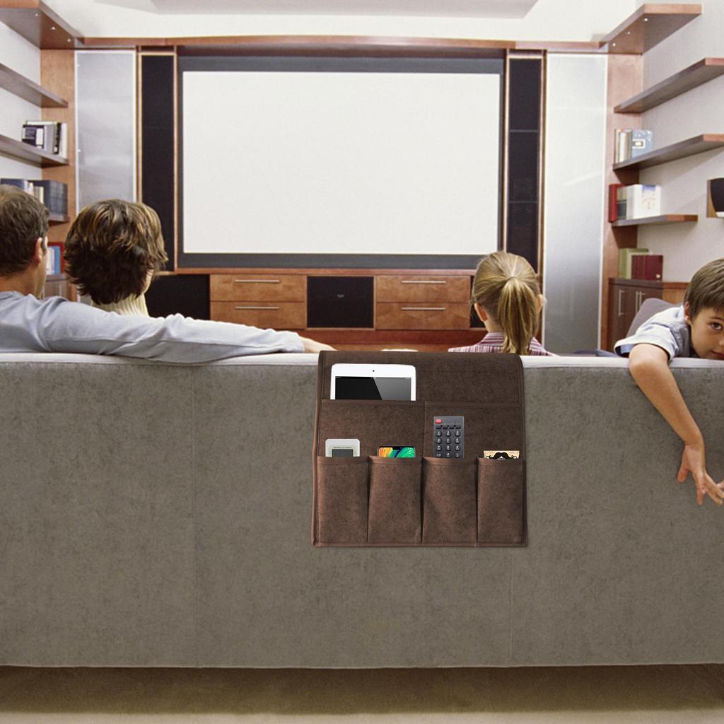 Держатель для пульта дистанционного управления с 7 карманами Органайзер на подлокотник дивана Органайзер для кресла-реклайнера для журнала, планшета, телефона, шоколада