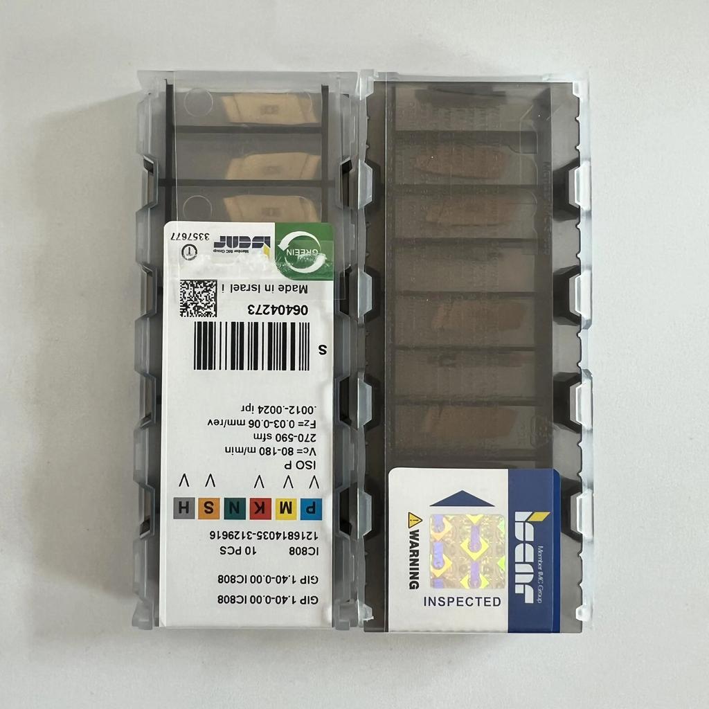ISCAR / GIP1.40-0.00 IC808 Industrial Indexable Carbide Inserts 10 Pcs