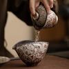 Старые Скальные Глиняные Пиалы Цветочный Позолоченный Серебром Гайвань Китайская Чайная Посуда Кунг-фу Каменная Ретро Чайница Японская Керамическая Посуда для Напитков