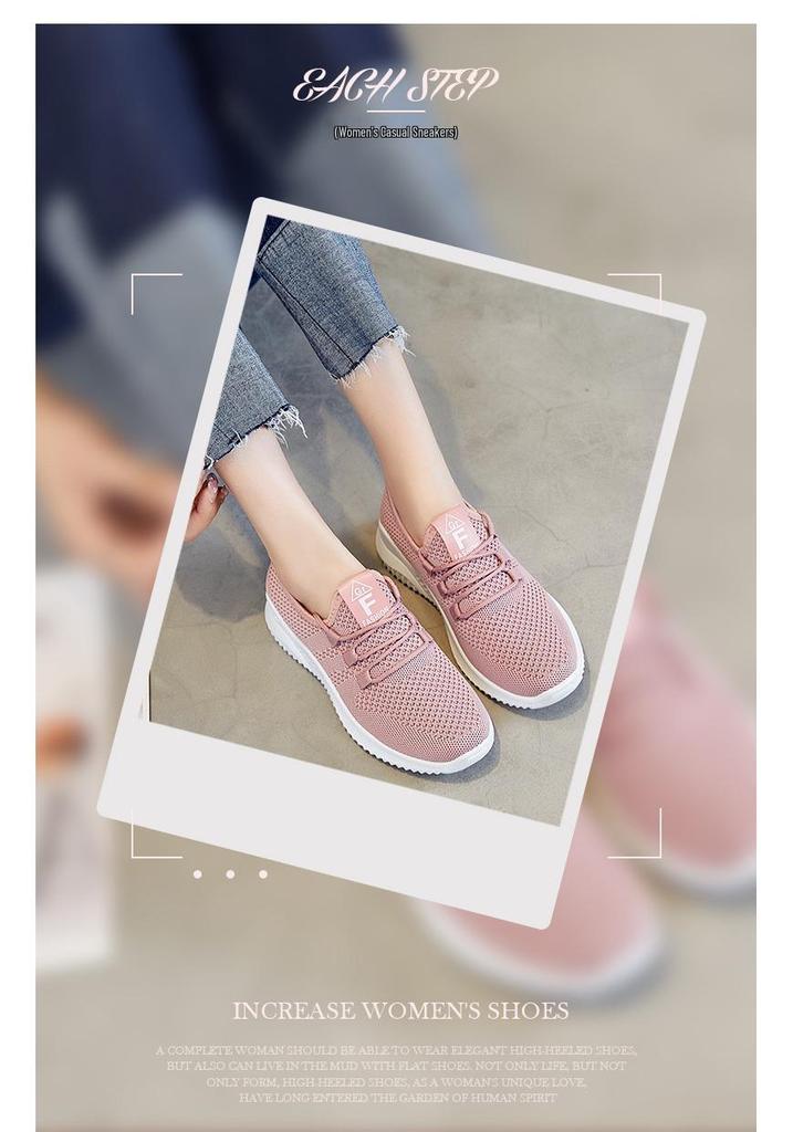 Женские легкие повседневные спортивные кроссовки Flyknit - Дышащий и универсальный сетчатый дизайн
