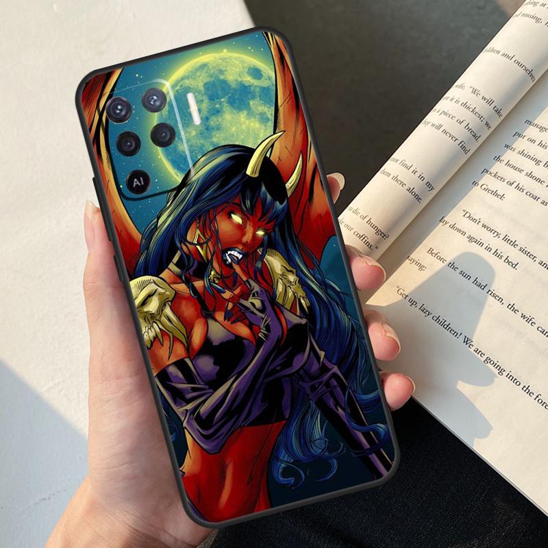 Чехол 'Женщина-дьявол' для Oppo A58 A98 A78 A18 A38 A60 A80 A40 A77 A57 A17 A74 A54 A94 A96 A76 A16 A15 A5 Pro