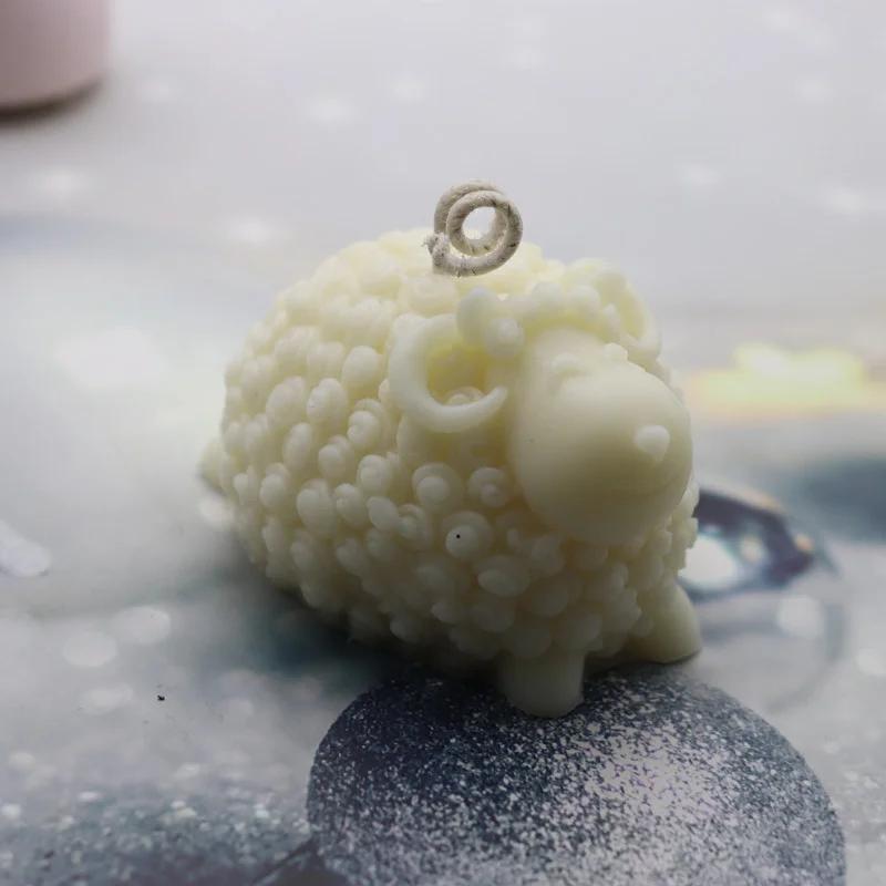 Забавная овечка силиконовый материал ручная работа свеча форма DIY 3D милая овечка форма свечи изготовление принадлежности форма для украшения дома