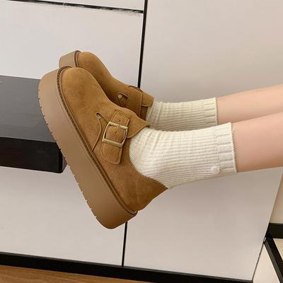 Французские элегантные туфли-лодочки, дофаминовые лоферы на одной педали, новые весенне-осенние туфли Boken для маленьких мужчин, увеличивающие рост