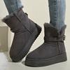 Fashion Platform Cotton Boots Winter New Round Toe Suede Woollen Thickened Anti-slip Wear-resistant Short Cylinder Snow Boots