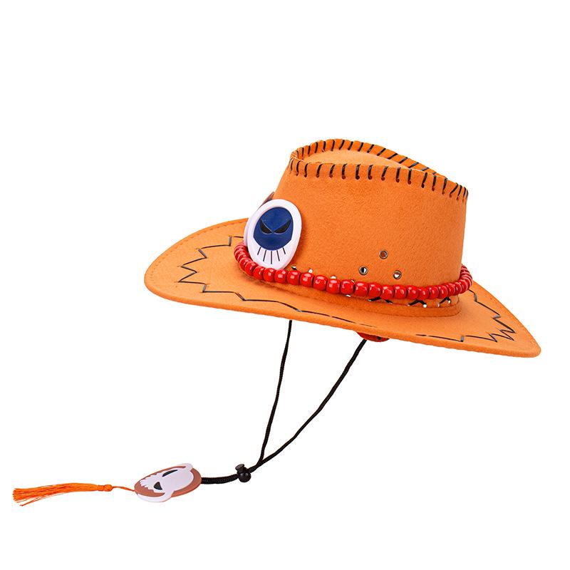 Солнцезащитный козырек One Piece Ace Cowboy: Джазовая шляпа в стиле аниме