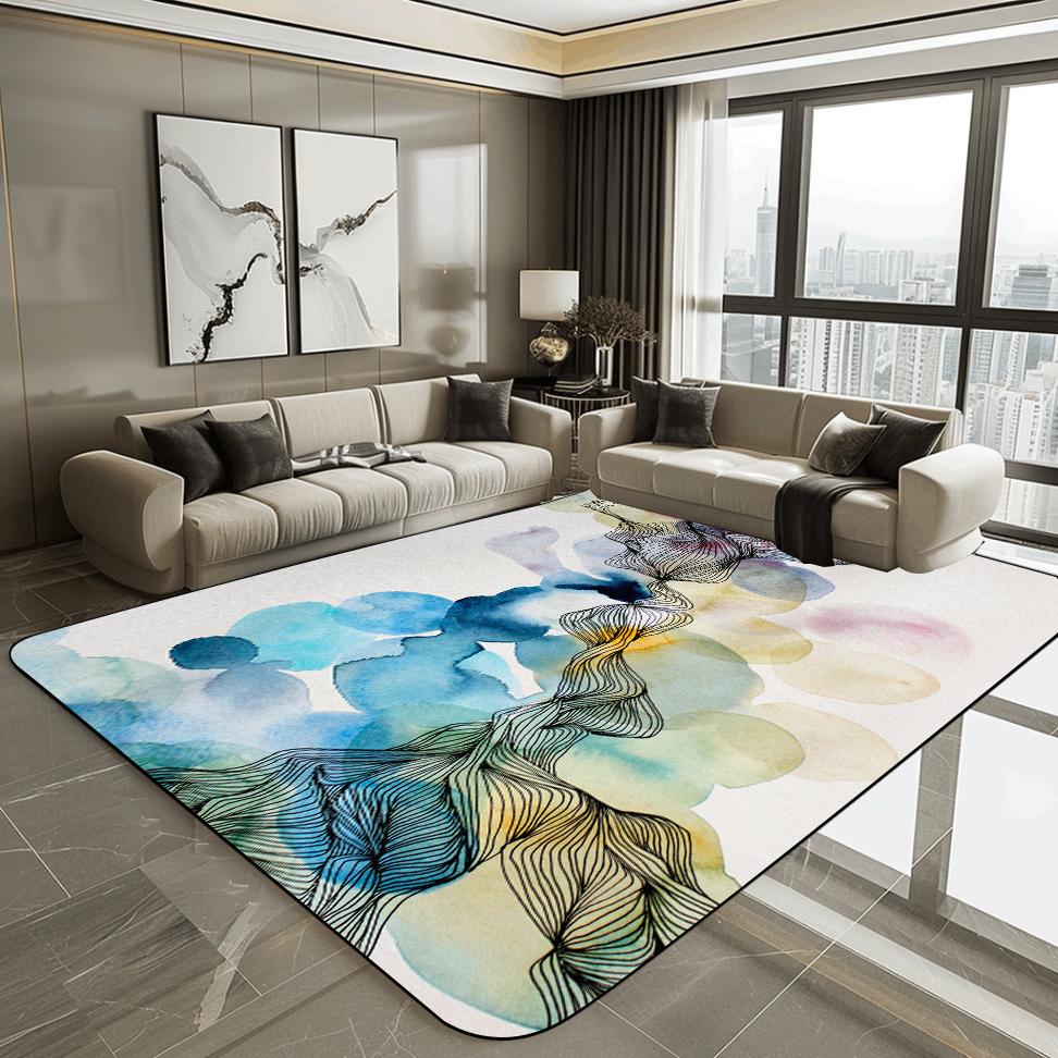 Современный 3D ковер для гостиной, роскошный золотой декоративный напольный коврик для гостиной, дивана, абстрактный ковер для спальни, гардеробной, мягкий ковер, противоскользящий