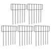 5 Pcs Animal Barrier Fence No Dig Iron Garden Fence Rustproof Metal Fences Border for Rabbits And Dogs Ground Defense Outdoor Yard Patio Protection
