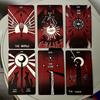 Dirty Red Tarot Deck 10.3*6cm 78 Pcs Tarot Cards Channel Energy Through Bold Strokes and Striking Contrasts