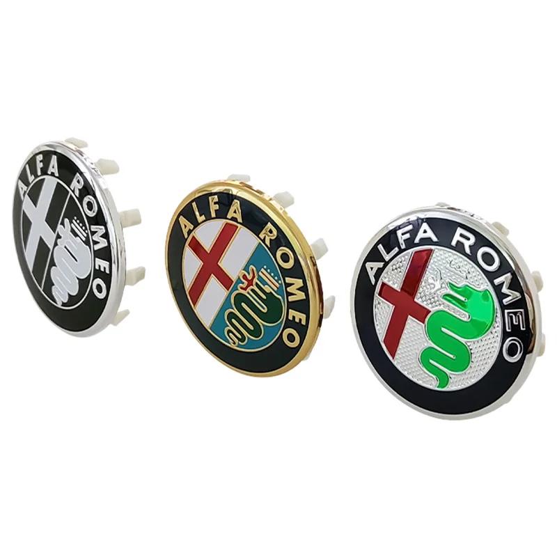 Car Stickers For Alfa Romeo 4pcs 58mm Car Wheel Rims Hub Center Caps for Alfa Romeo Logo Giulietta Mto Giulia GT 159 147 156 166