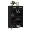 VidaXL Shoe Cabinet Black 60x35x105 Cm Engineered Wood 829589
