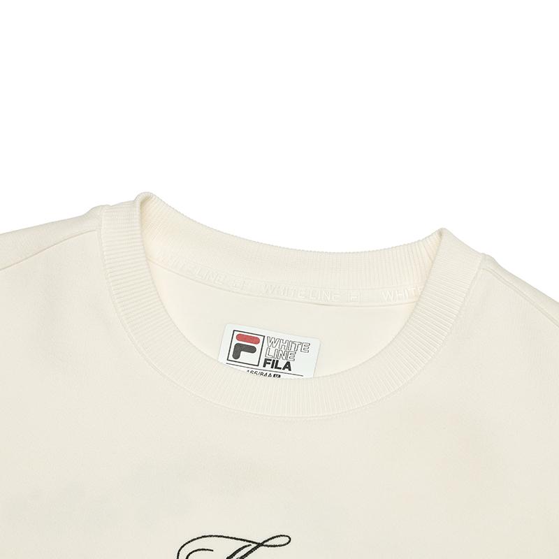 Fila Универсальный модный трикотажный пуловер с круглым вырезом Женский свитшот Светло-бежевый F11W518209FIV