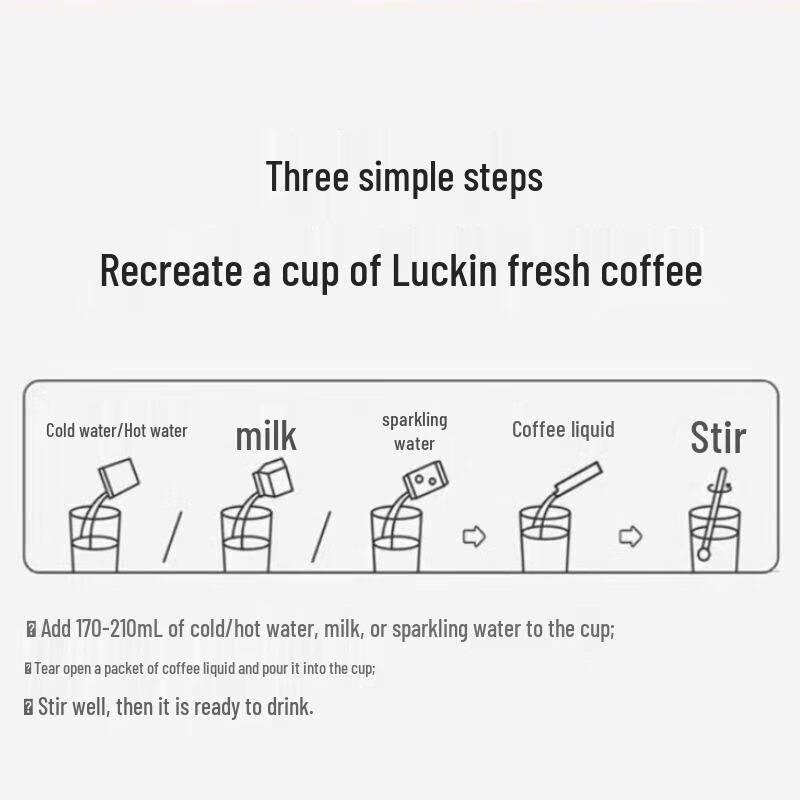 Luckin Coffee 0 Sugar 0 Fat Concentrated Coconut Instant Cold Brew Coffee