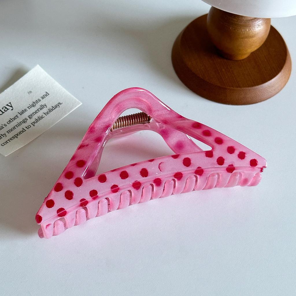 Элегантная корейская заколка-краб для волос в крупный горошек с шикарным модным дизайном для женщин