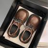 Loafers Platform Shoes Women's 2025 Spring New Retro British Style Black College Style Single Shoes Women's Small Leather Shoes