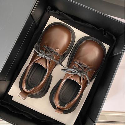 Лоферы на платформе женские 2025 весна новые ретро британский стиль черные в стиле колледжа одинарные туфли женские маленькие кожаные туфли