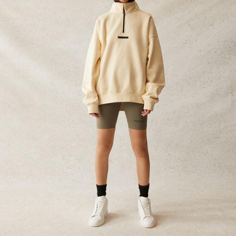 Fear of God Essentials SS21 Mockneck Half Zip Buttercream Men's FOG-SS21-576