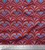 Japan Crepe Satin Fabric Scales Geometric Print Fabric by the Metre 42 Inch