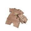 2025 Summer Waffle Bear Infant & Toddler Short Sleeve Romper