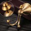 Wall Mount Antique Brass Towel Hook Double Hook Door Wall Hook Retro Robe Hooks  Home Decor