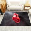 Red Boxing Glove Blood Splash Black Background Non Slip Floor Rug Sports Gym Fighter Washable Indoor Living Room Area Carpet
