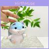 Plush Hamtaro Hamster Keychain With Hanging Chain For Outdoor And Carry Daily