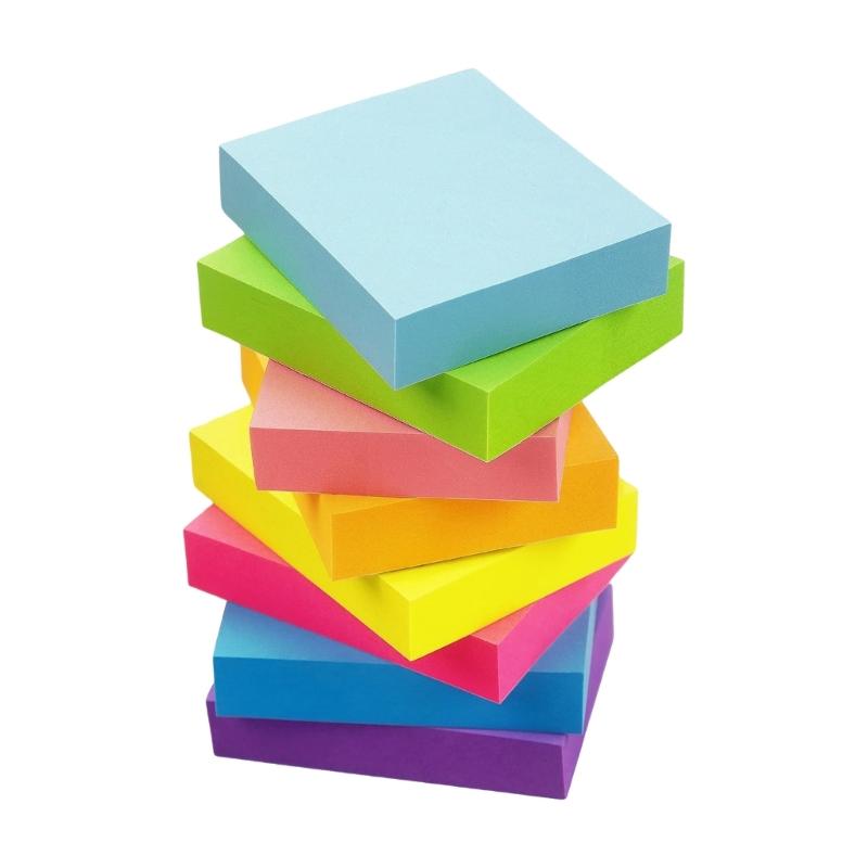 8 Pcs Practical Sticking Notes Colorful Notepads Adhesive Sticking Pad Simple Notepads Memo Pad Aesthetic Note Pad