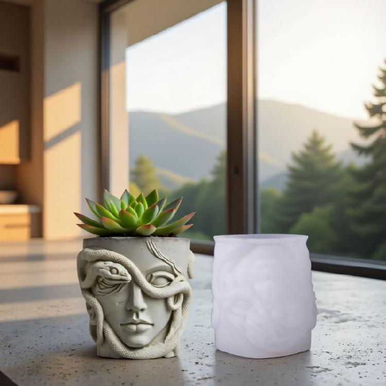 Artisanal Gorgon Designs Silicone Mould Craft Customes Decorations Plant Pots Jewelry Organizers Home Art Creation