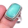 Natural Chrysoprase Gemstone Handmade 925 Solid Sterling Silver Ring Size 9 K2m26