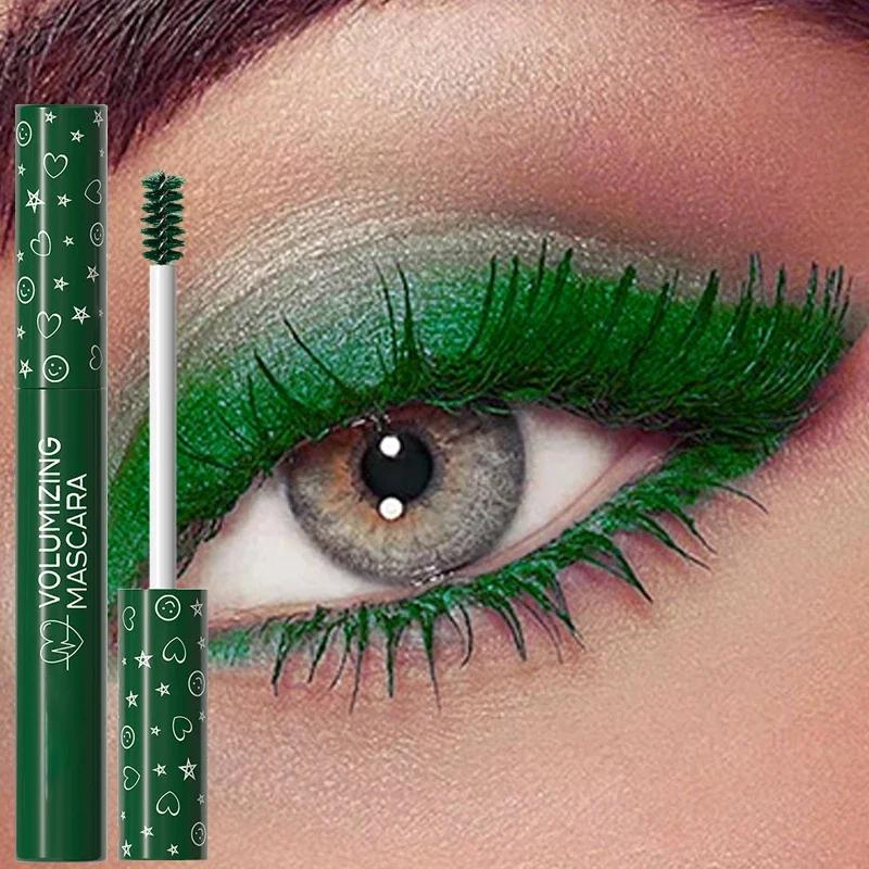 8 цветов тушь для завивки ресниц сценический макияж водостойкая зеленая тушь крем синяя фиолетовая завивка удлинение быстросохнущая наращивание ресниц