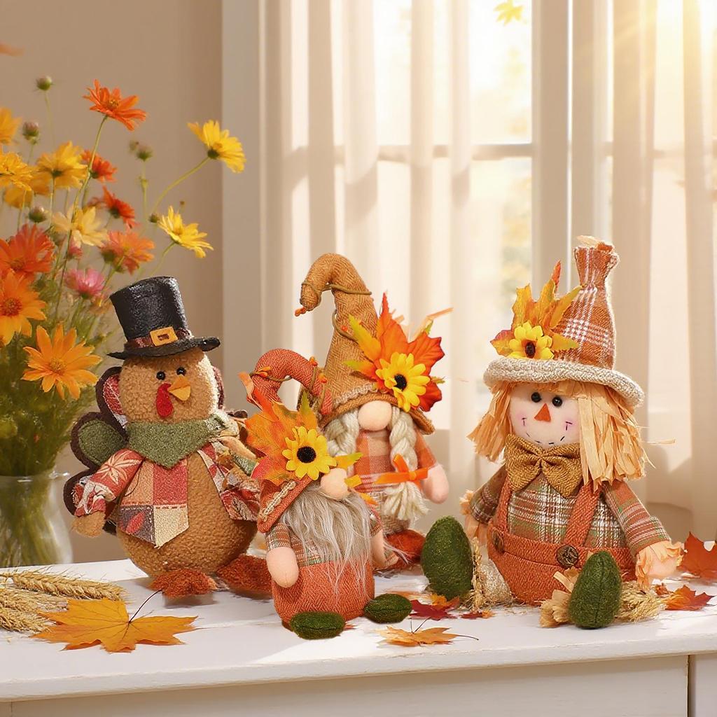 Орнаменты для дисплея «Рудольф и индейка» на День благодарения