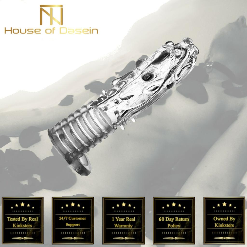 Дракон Экстендер Прозрачный Кондом Рукав Прозрачное Кольцо Экстендеры и Увеличители