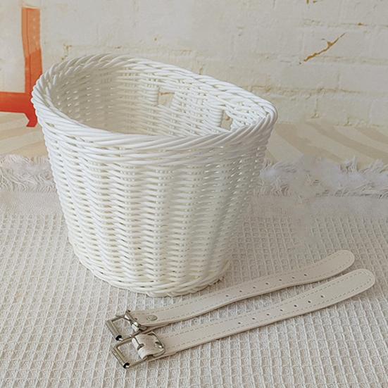 Велосипедная корзина большой вместимости, прочная, грузоподъемная, универсальная, простая в установке, плетеная вручную, имитация ротанга, велосипедная