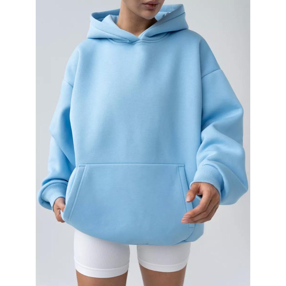 Женская толстовка с капюшоном и длинными рукавами, свободный верх