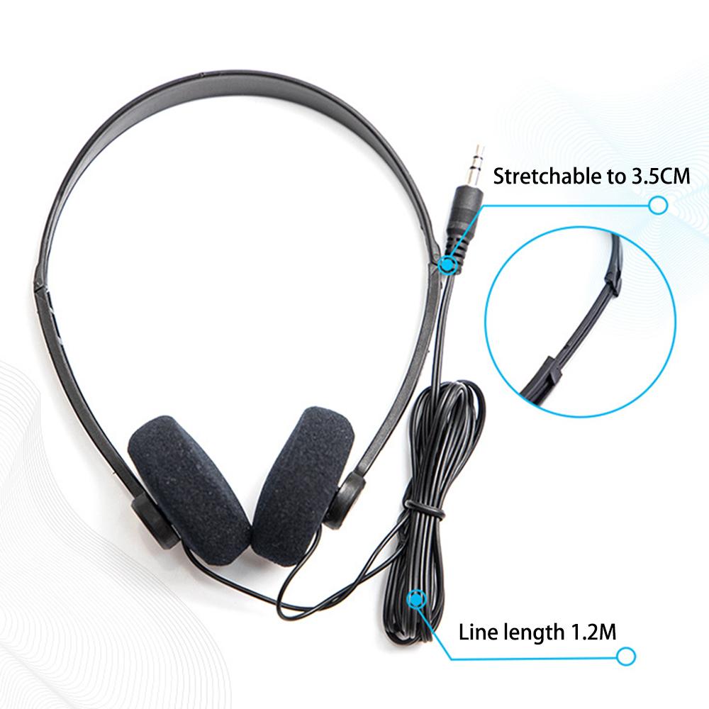 3.5mm Wired Headphones No Microphone Universal Pc Gaming Headset Noise Reduction Stereo Earphones Helmet For Laptop Computer