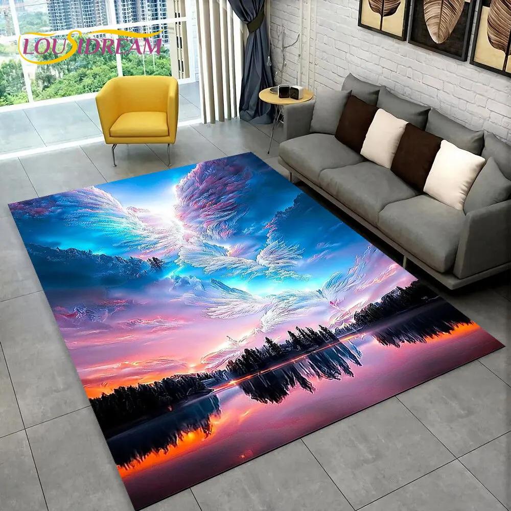 3D Natural, Tornado, Cloud Twister, большой коврик, ковер для гостиной, спальни, дивана, коврик для украшения, нескользящий напольный коврик