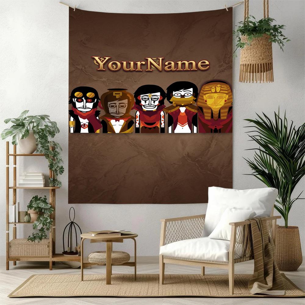 Incredibox Custom Your Name Wall Decor Tapestry Art For Pet Memorial Birthdaywedding Party Backdrop Family Gift