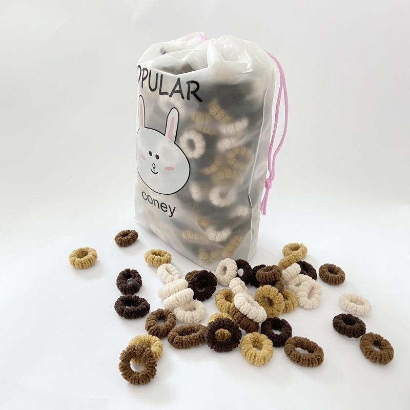 100Pcs Girls Colorful Hair Bands Set Nylon High Elastic Rubber Band Children'S Hair Circles Kids Hair Tie Hair Accessories