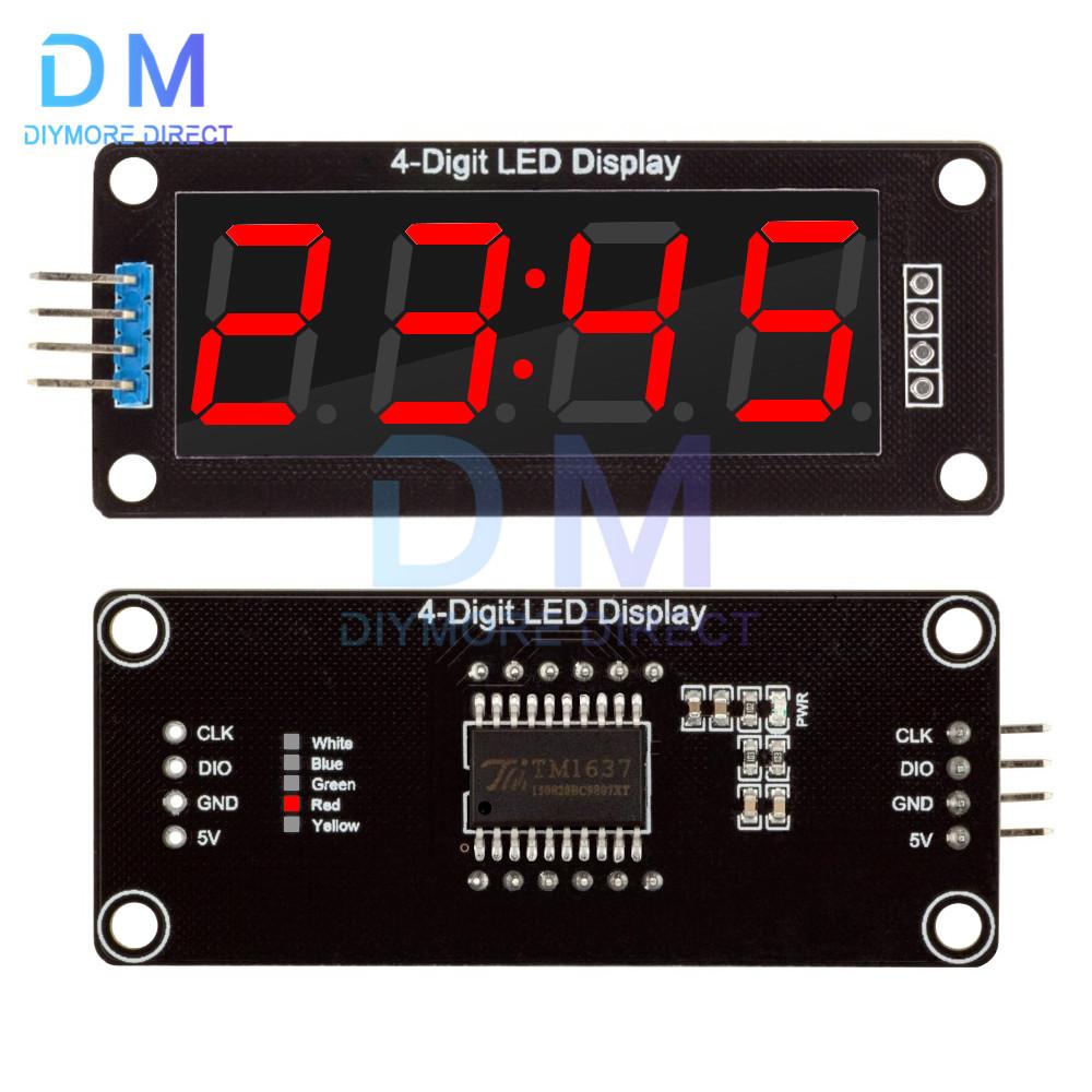 0.56 inch TM1637 LED Display Module 4 Digit 7 Segment LED Indicator for Arduino DIY Red Green Blue Yellow White