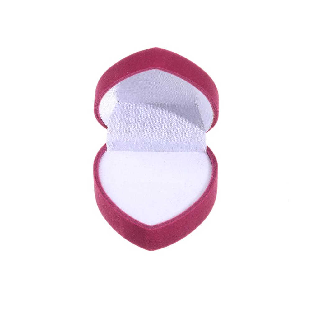 Мода Свадебная Вечеринка День Святого Валентина Бархатная Коробка для Колец Подставка для Серег Футляр для Ювелирных Изделий Коробки-Сердечки