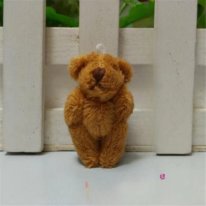 8 шт. Мини плюшевые голые медведи игрушка маленькая подвеска решетка длинношерстный шарнирный медведь мягкие игрушки для детей 4,5 см
